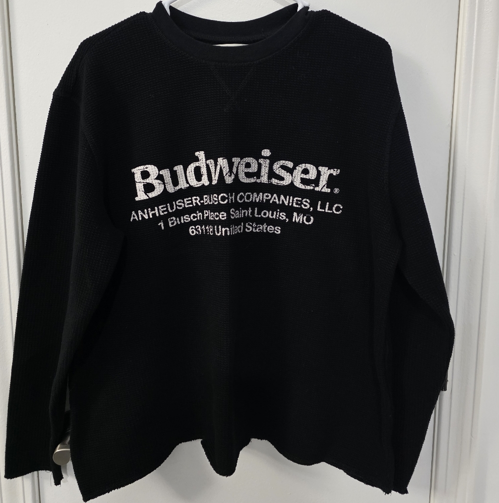 PacSun Budweiser Waffle Knit Shirt Mens MED